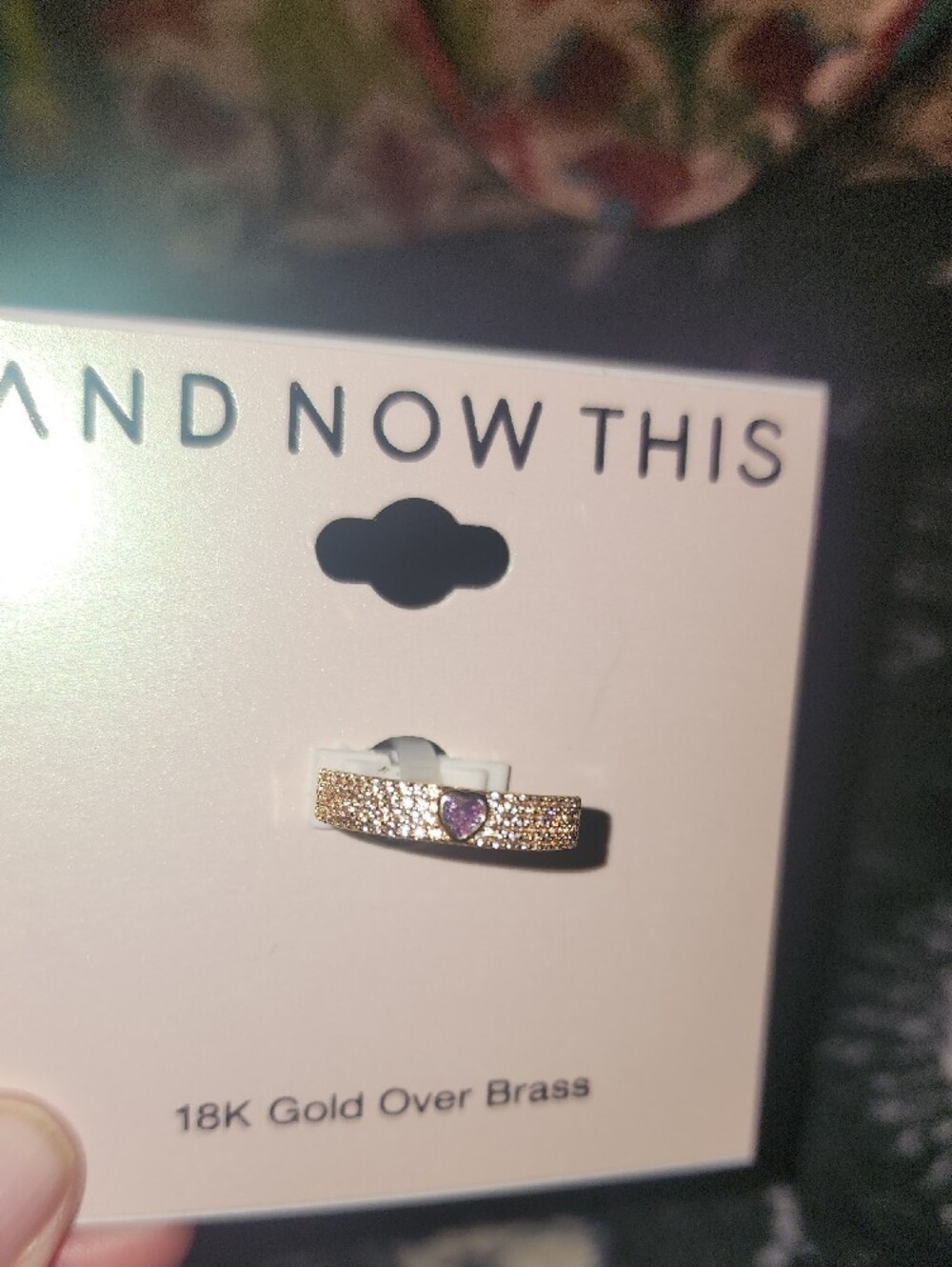 And Now This Gold Ring with Purple Heart Accent